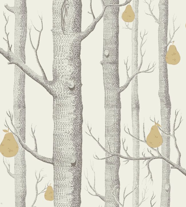 Woods And Pears Wallpaper - Gray