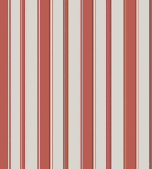 Cambridge Stripe Wallpaper - Orange - Cole & Son