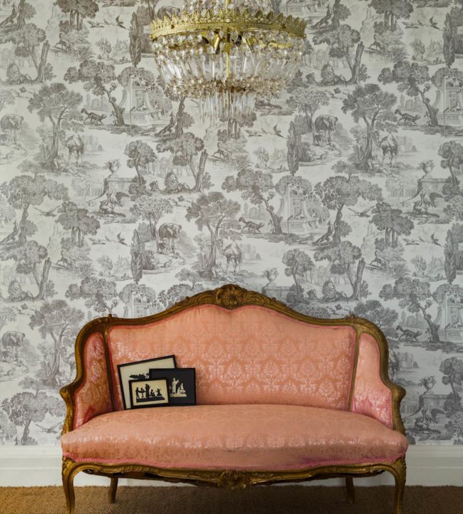 Versailles Room Wallpaper - Gray