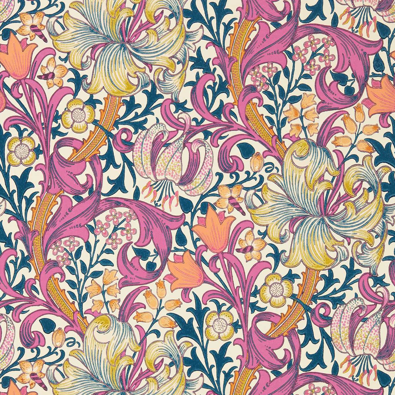Golden Lily Wallpaper - Pink