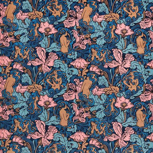 Forbidden Fruit Fabric - Blue