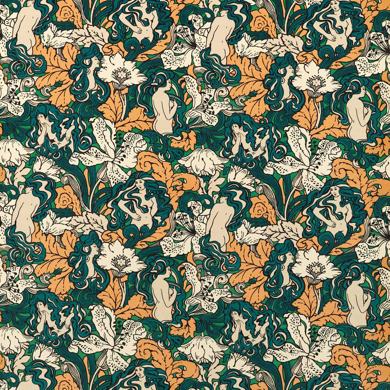 Forbidden Fruit Fabric - Green