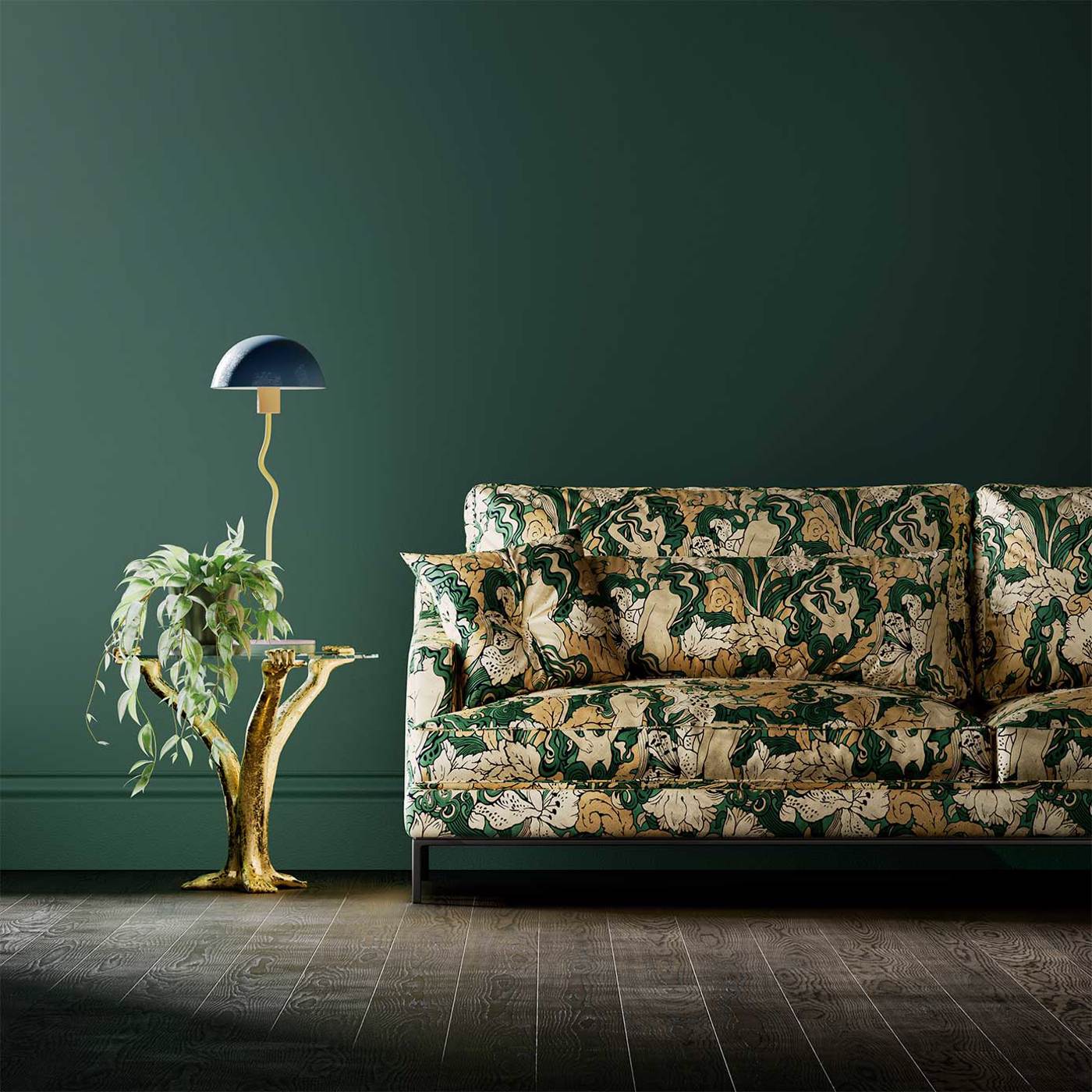 Forbidden Fruit Room Fabric - Green