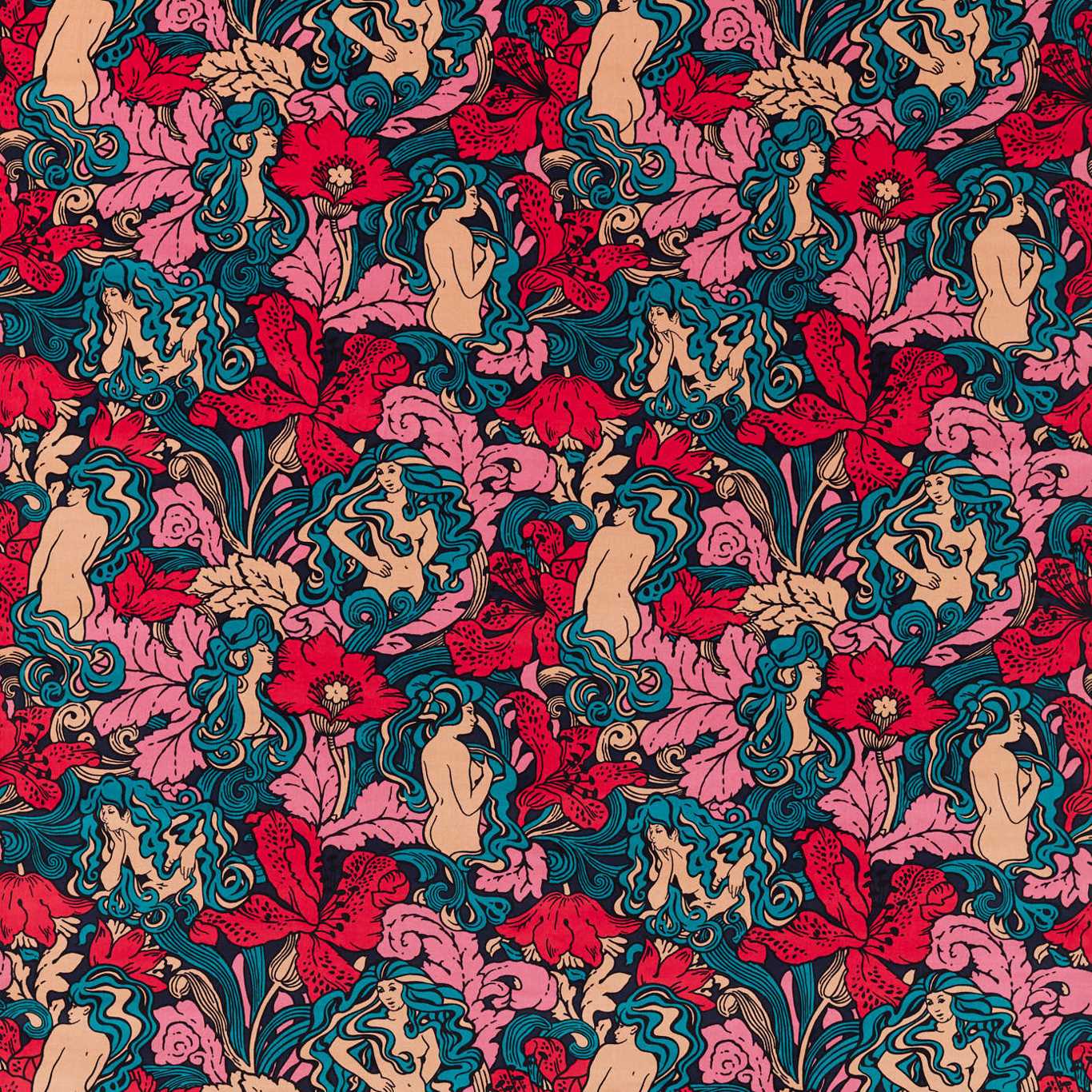 Forbidden Fruit Fabric - Red