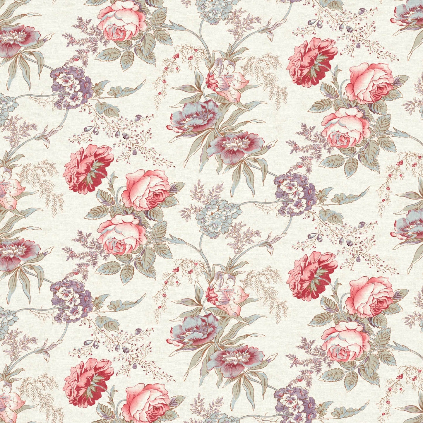ALLENDALE Rose Linen Mix Fabric - Warner House