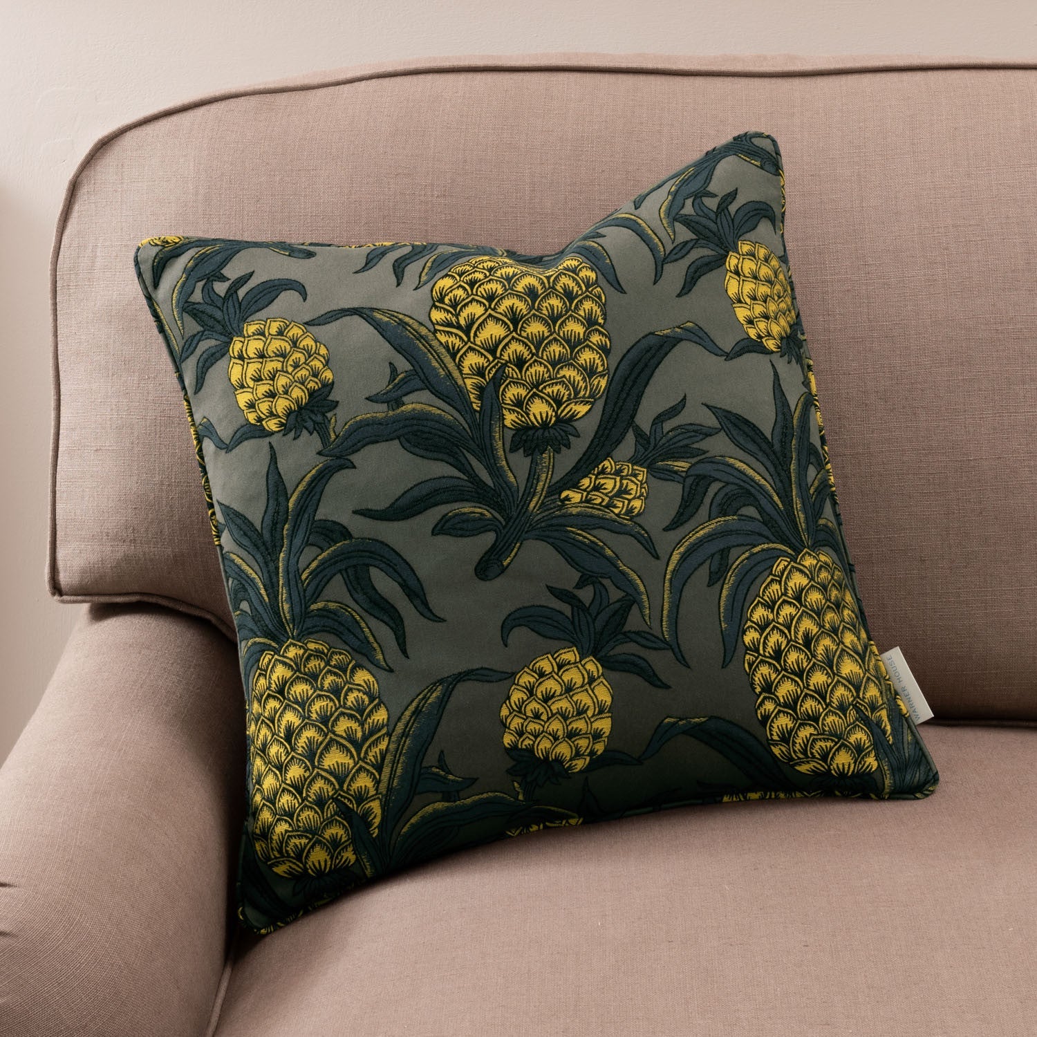 ANANAS Charcoal Woven Cushion - Warner House