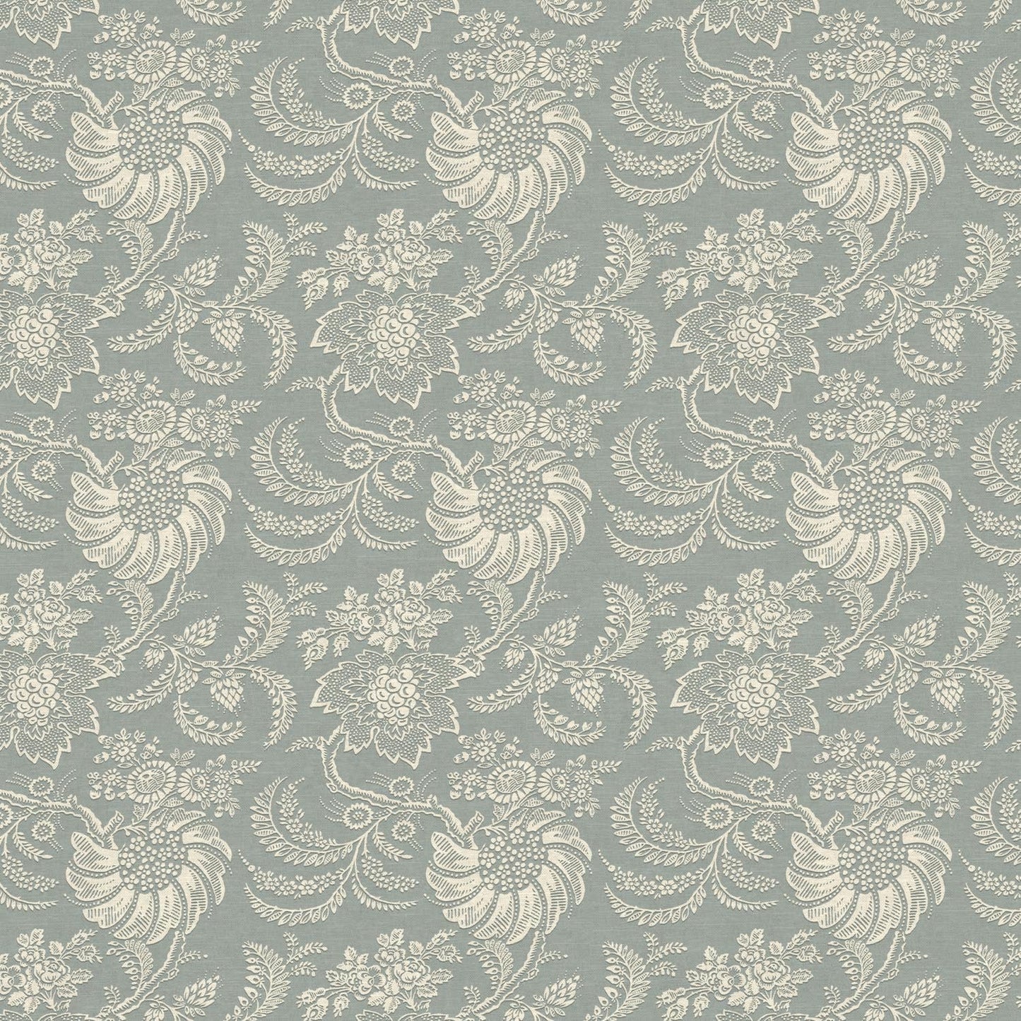 AVIGNON French Grey Linen Mix Fabric - Warner House