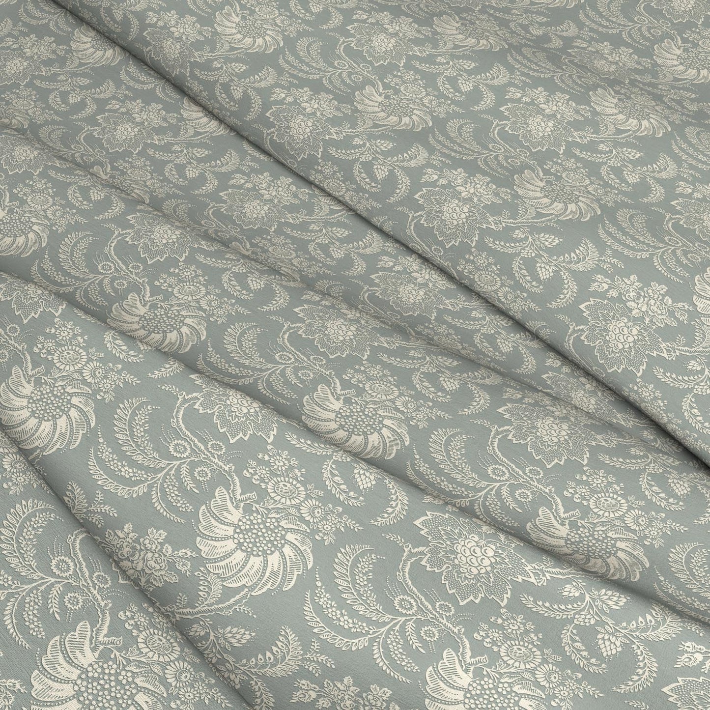 AVIGNON French Grey Linen Mix Fabric - Warner House
