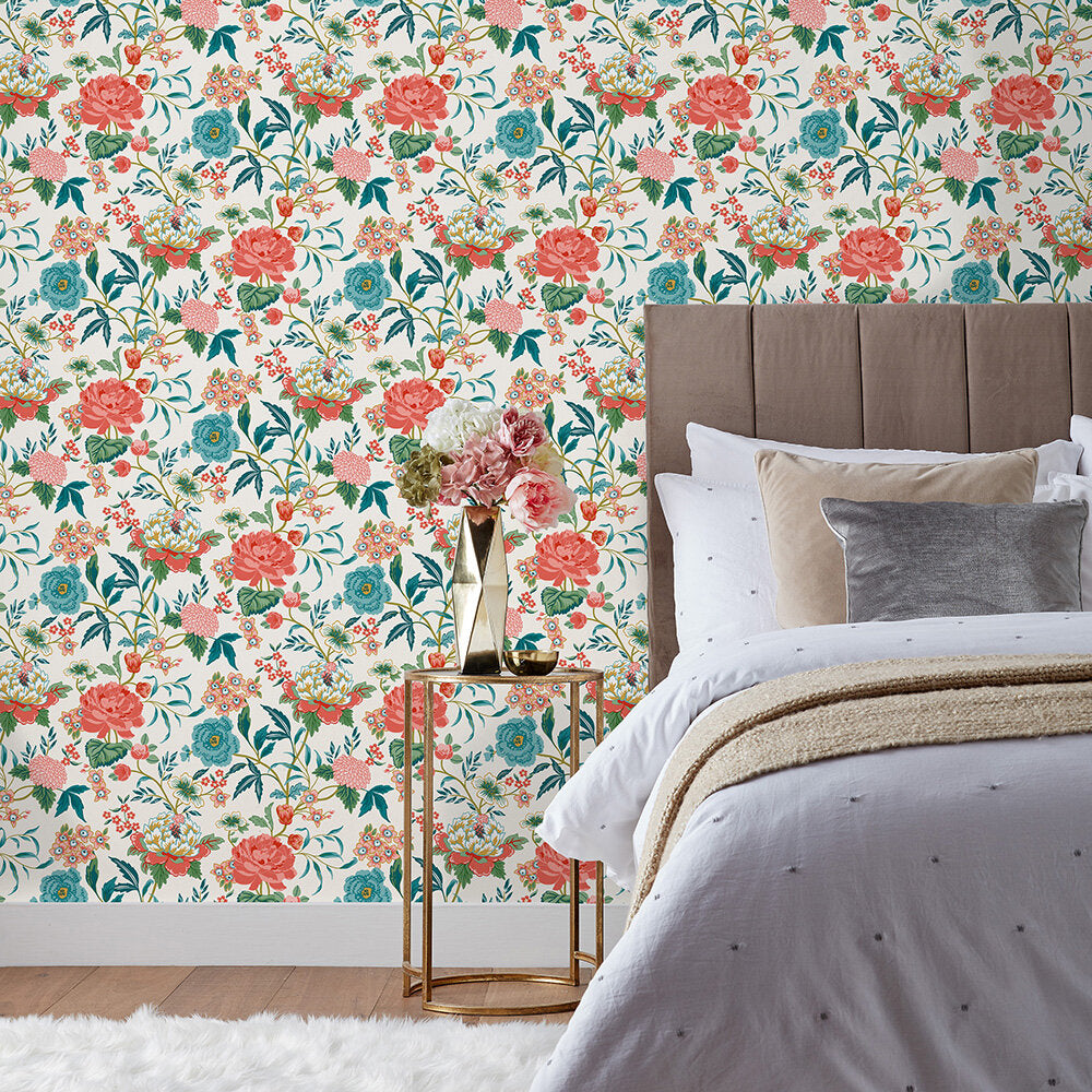 Azalea Room Wallpaper - Multicolor