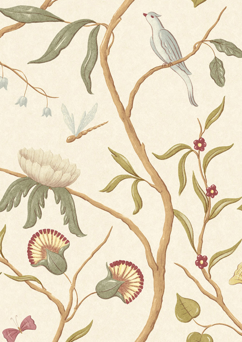 Adam's Eden Wallpaper - Sand - Lewis & Wood