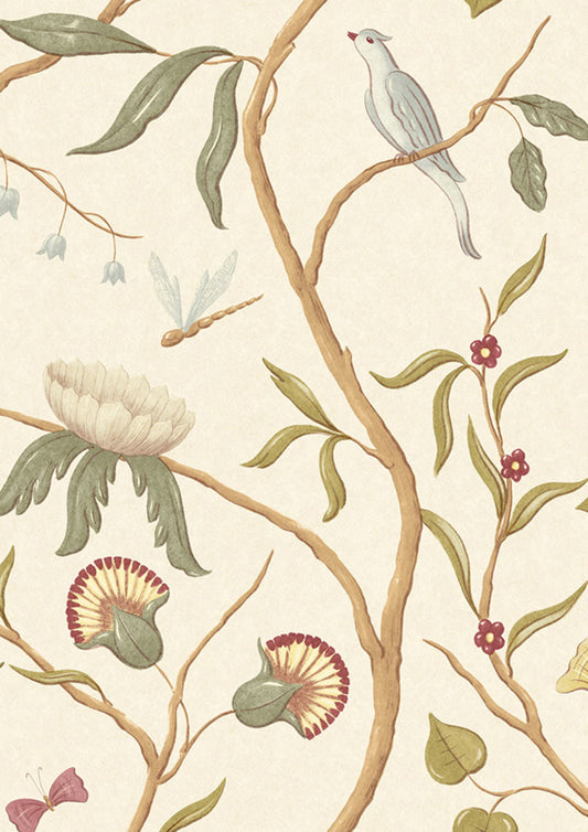 Adam's Eden Wallpaper - Sand - Lewis & Wood