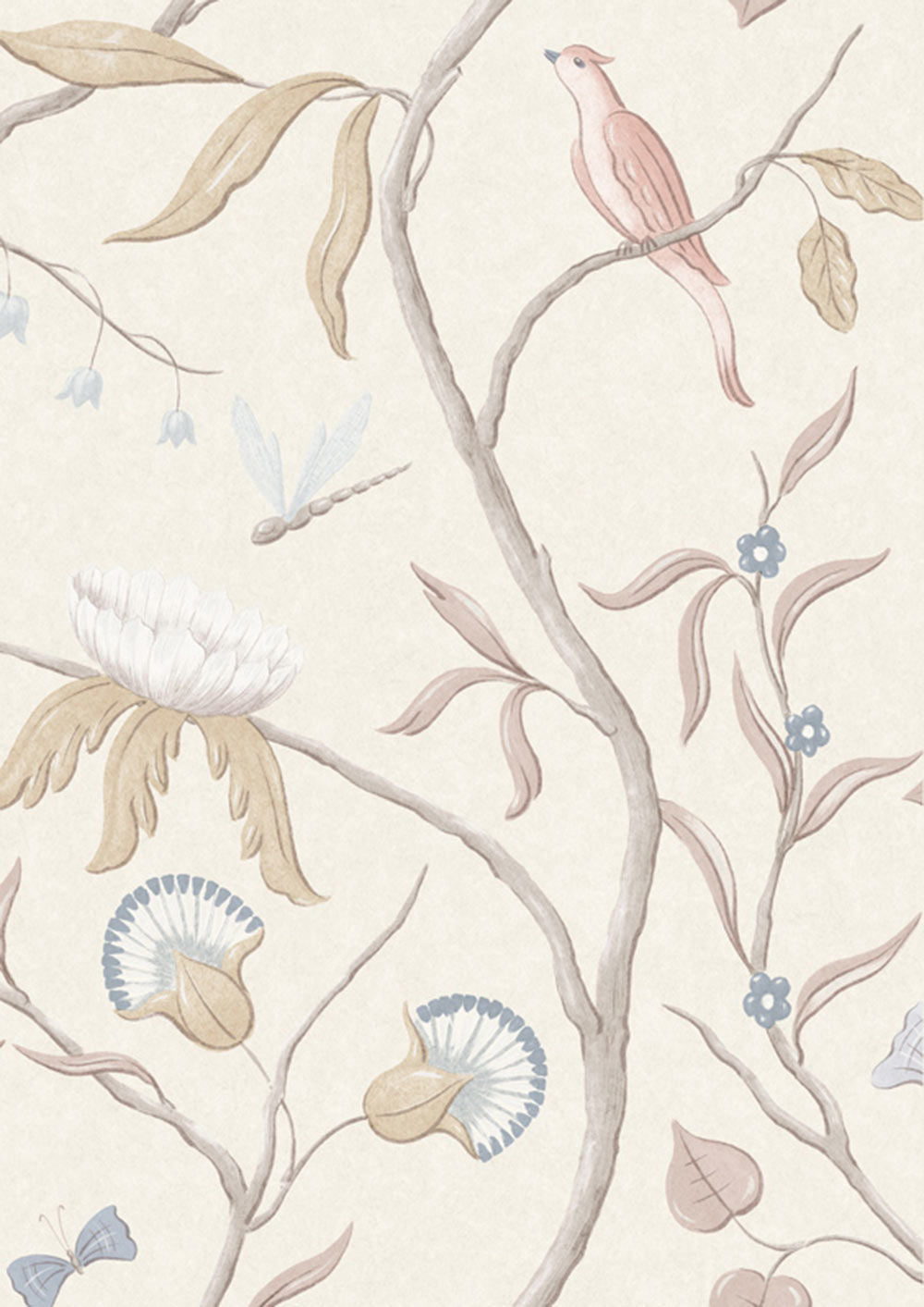Adam's Eden Wallpaper - Pink - Lewis & Wood