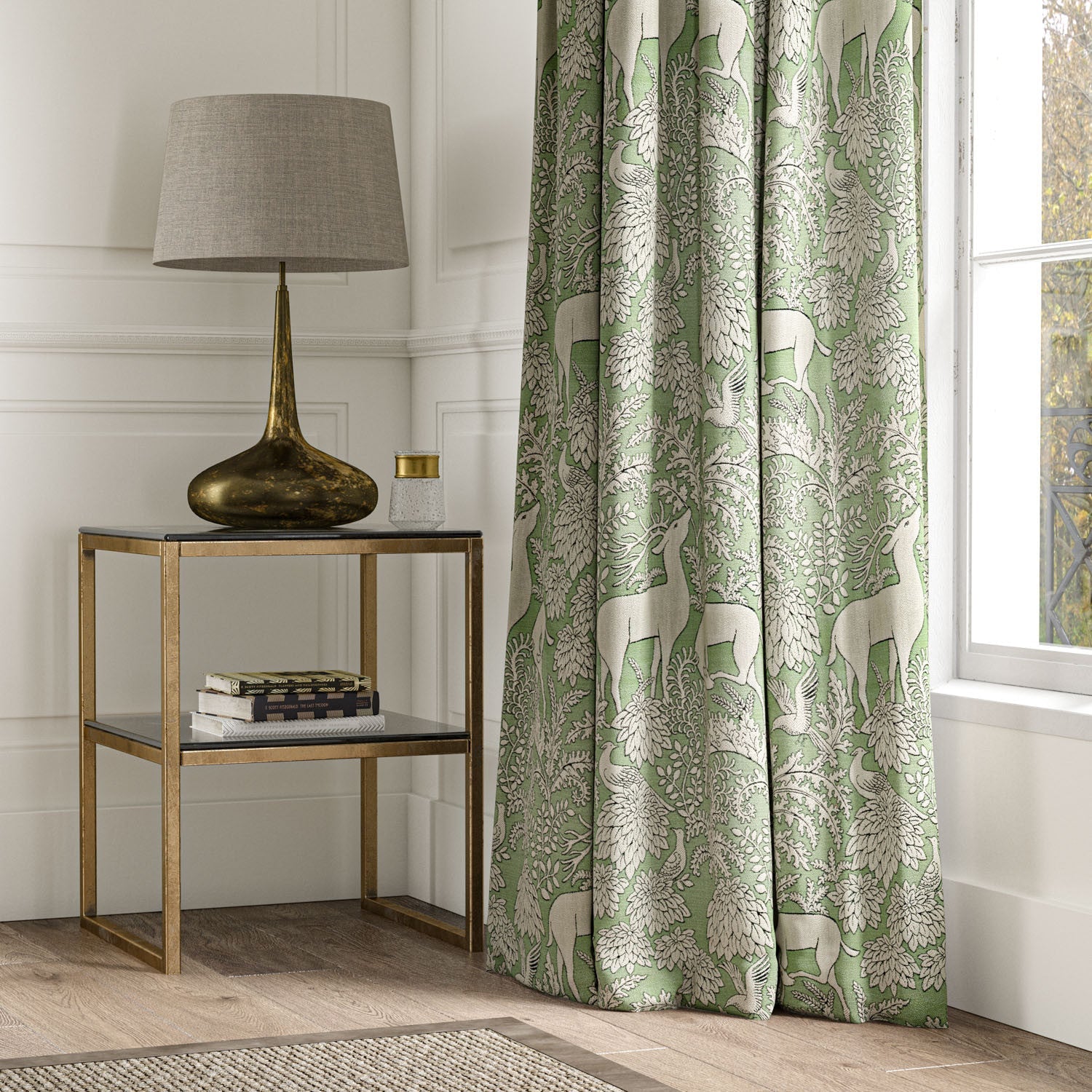BALMORAL Olive Woven Fabric - Warner House