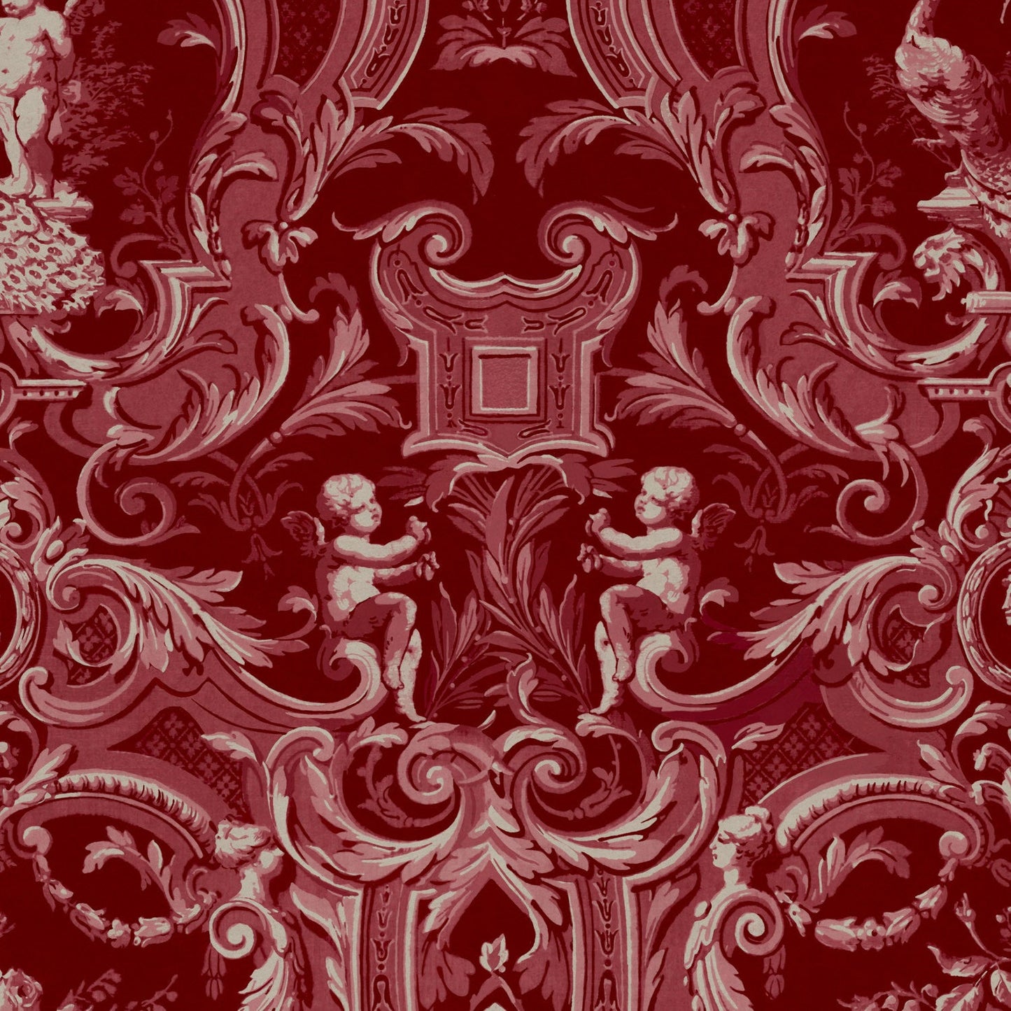 BAROQUE Red Velvet Fabric - Warner House
