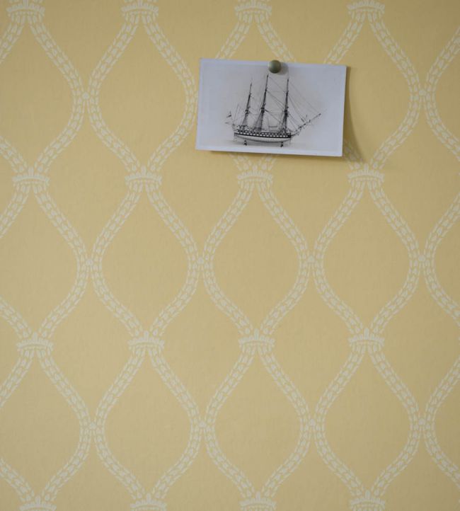 Crivelli Trellis Room Wallpaper - Sand