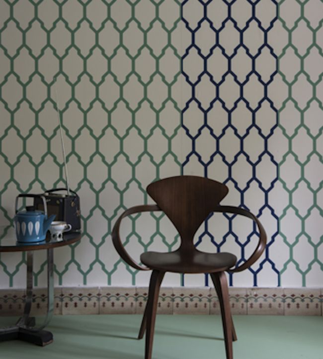 Tessella Room Wallpaper - Green