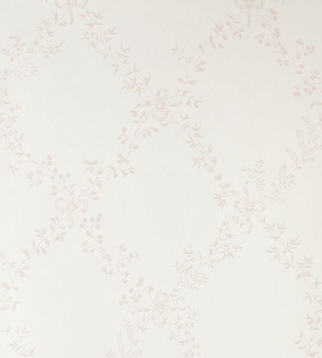 Toile Trellis Wallpaper - Cream 