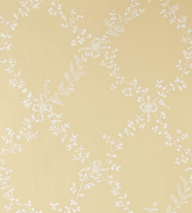 Toile Trellis Wallpaper - Gold 