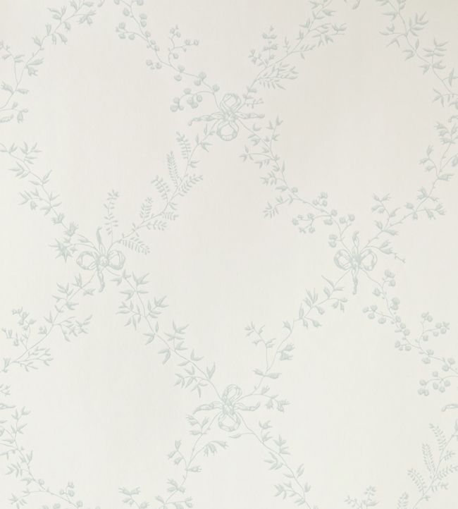 Toile Trellis Wallpaper - White