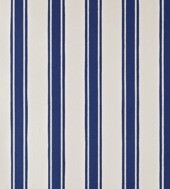 Block Print Stripe Wallpaper - Blue