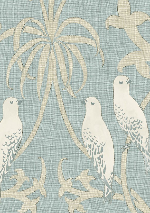 Bella Wallpaper - Blue - Lewis & Wood