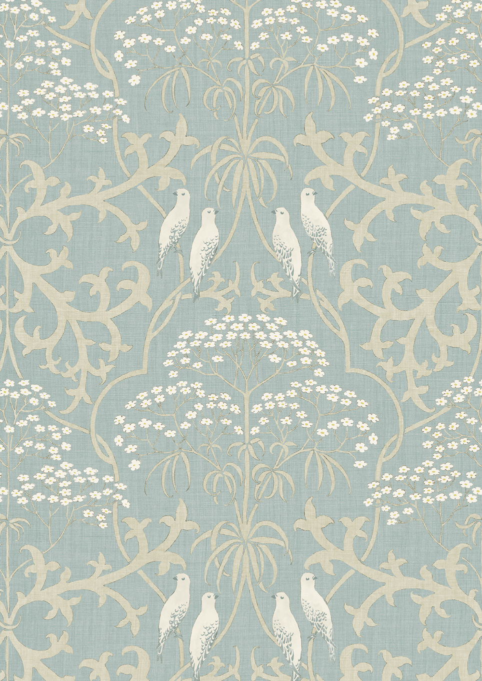 Bella Wallpaper - Blue - Lewis & Wood