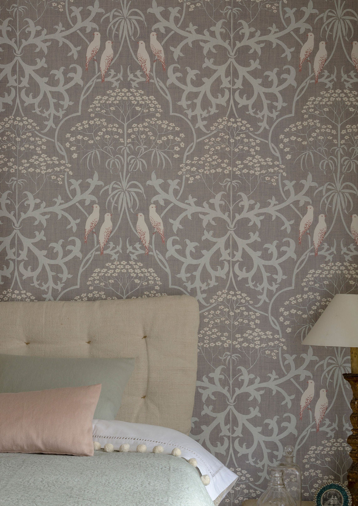 Bella Wallpaper - Brown - Lewis & Wood