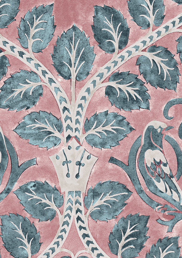 Berry Brothers Wallpaper - Pink - Lewis & Wood
