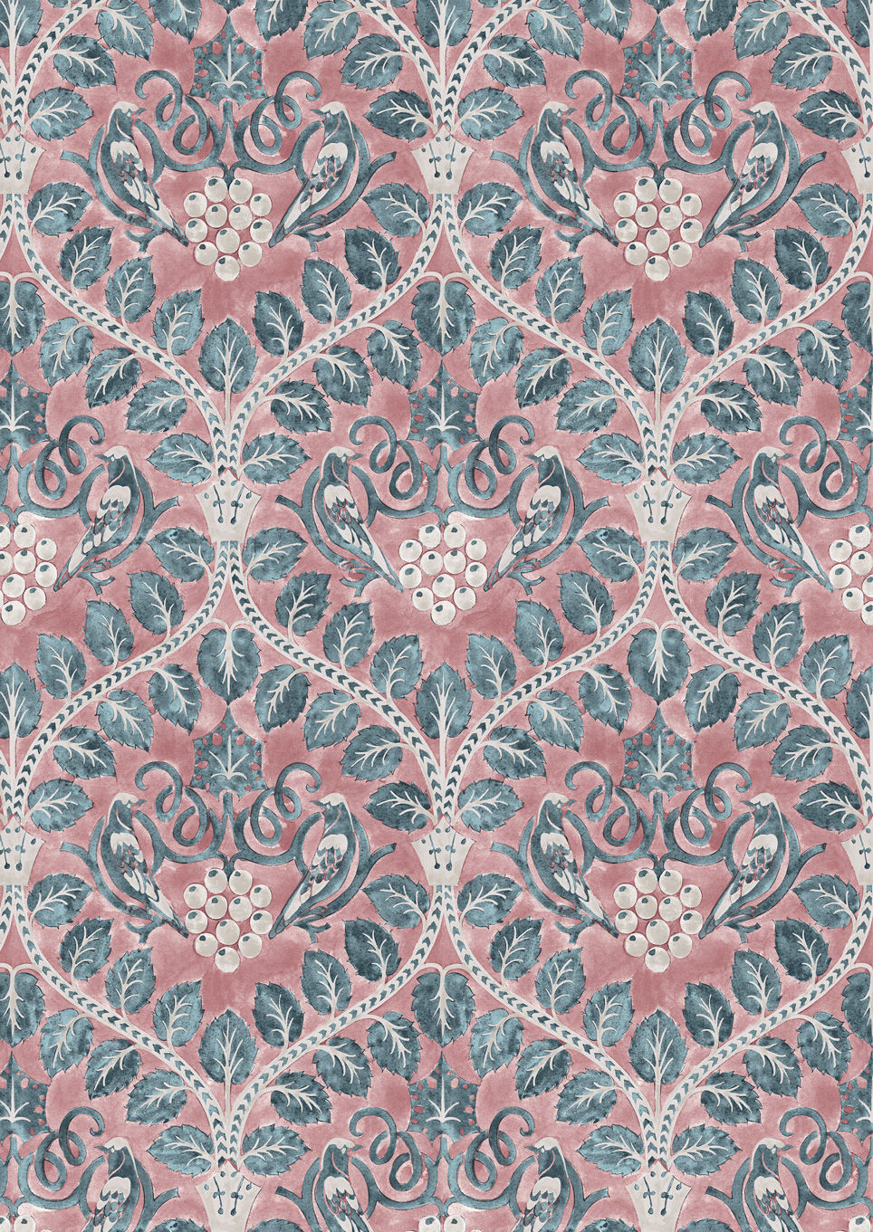 Berry Brothers Wallpaper - Pink - Lewis & Wood