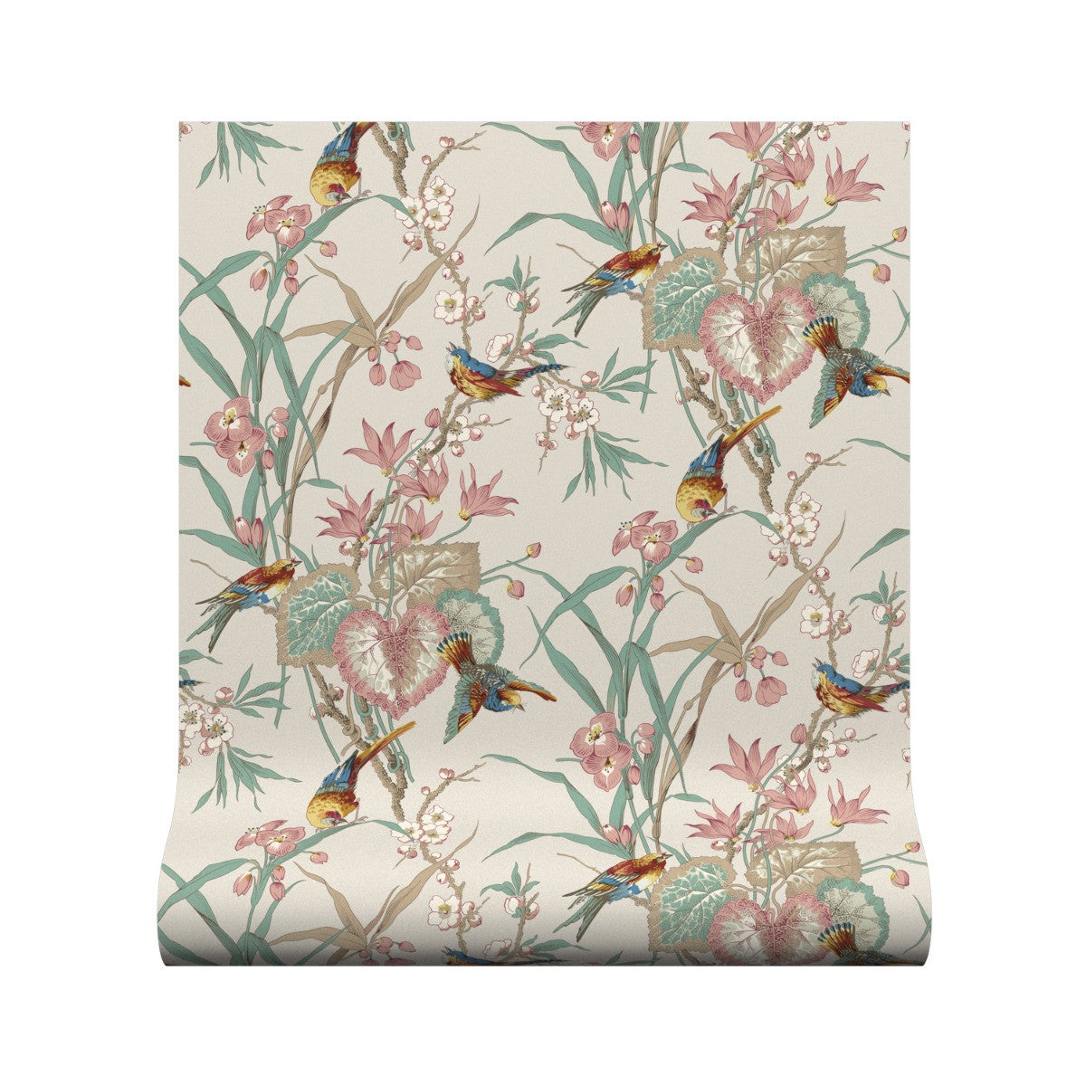 Birds & Blossom Stone Wallpaper - Warner House
