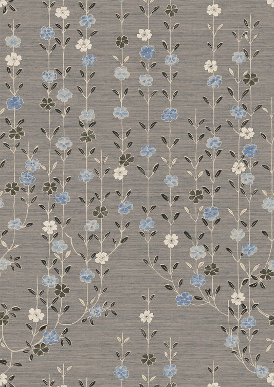 Blossom Aerial Wallpaper - Gray - Lewis & Wood