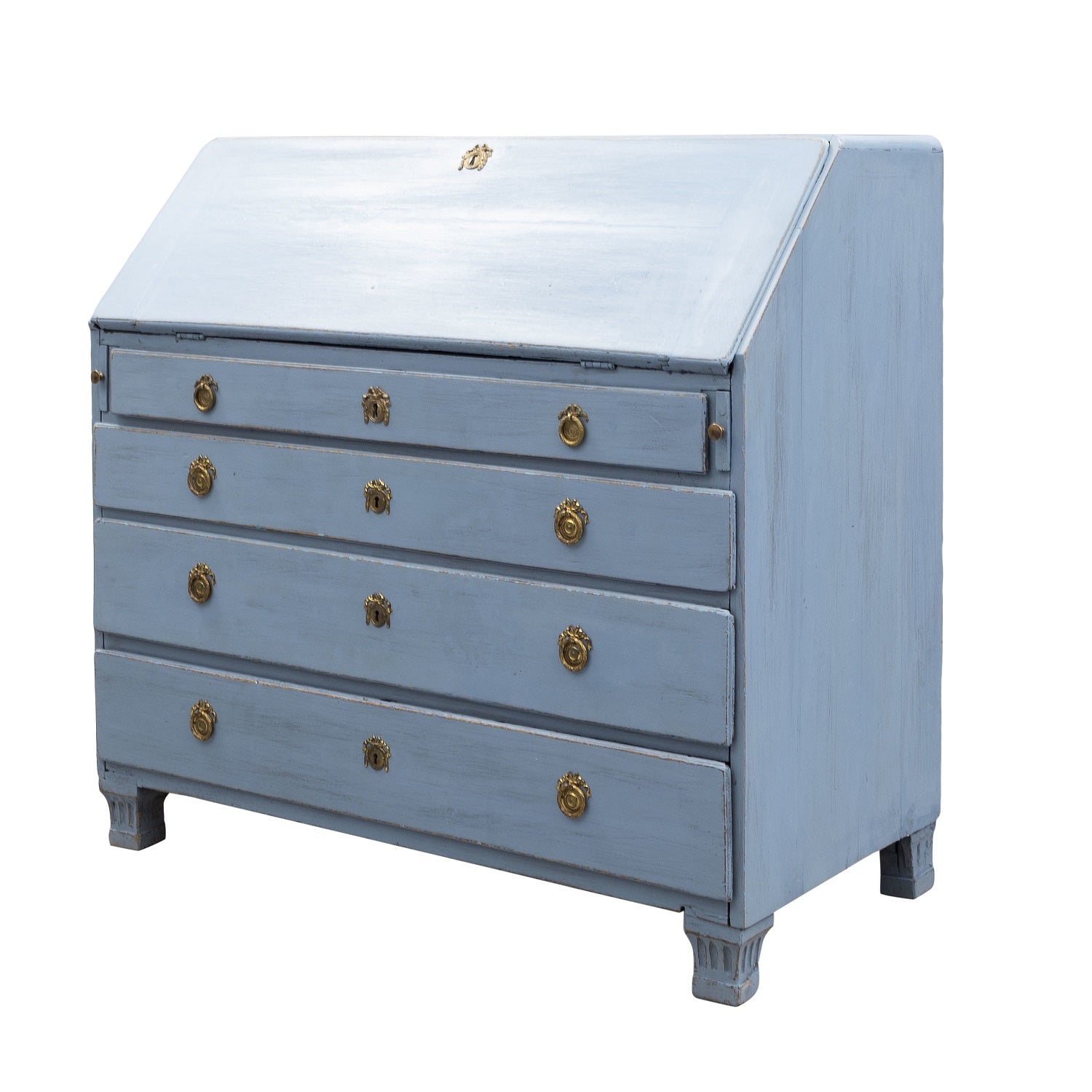 Antique Swedish Secretaire - blue