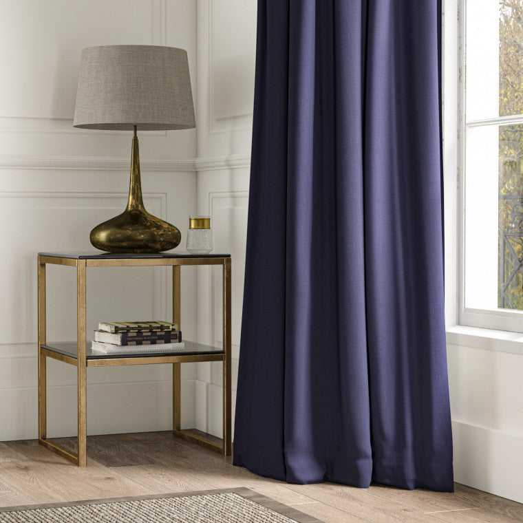 CAMPBELL Navy Woven Fabric - Warner House