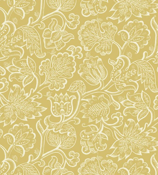 Jacobean Paper Wallpaper - Gold