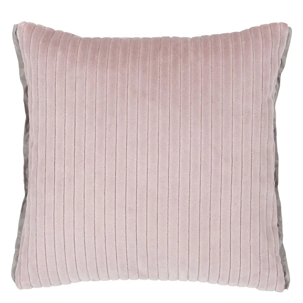 Cassia Cord Rose Velvet Cushion - Designers Guild