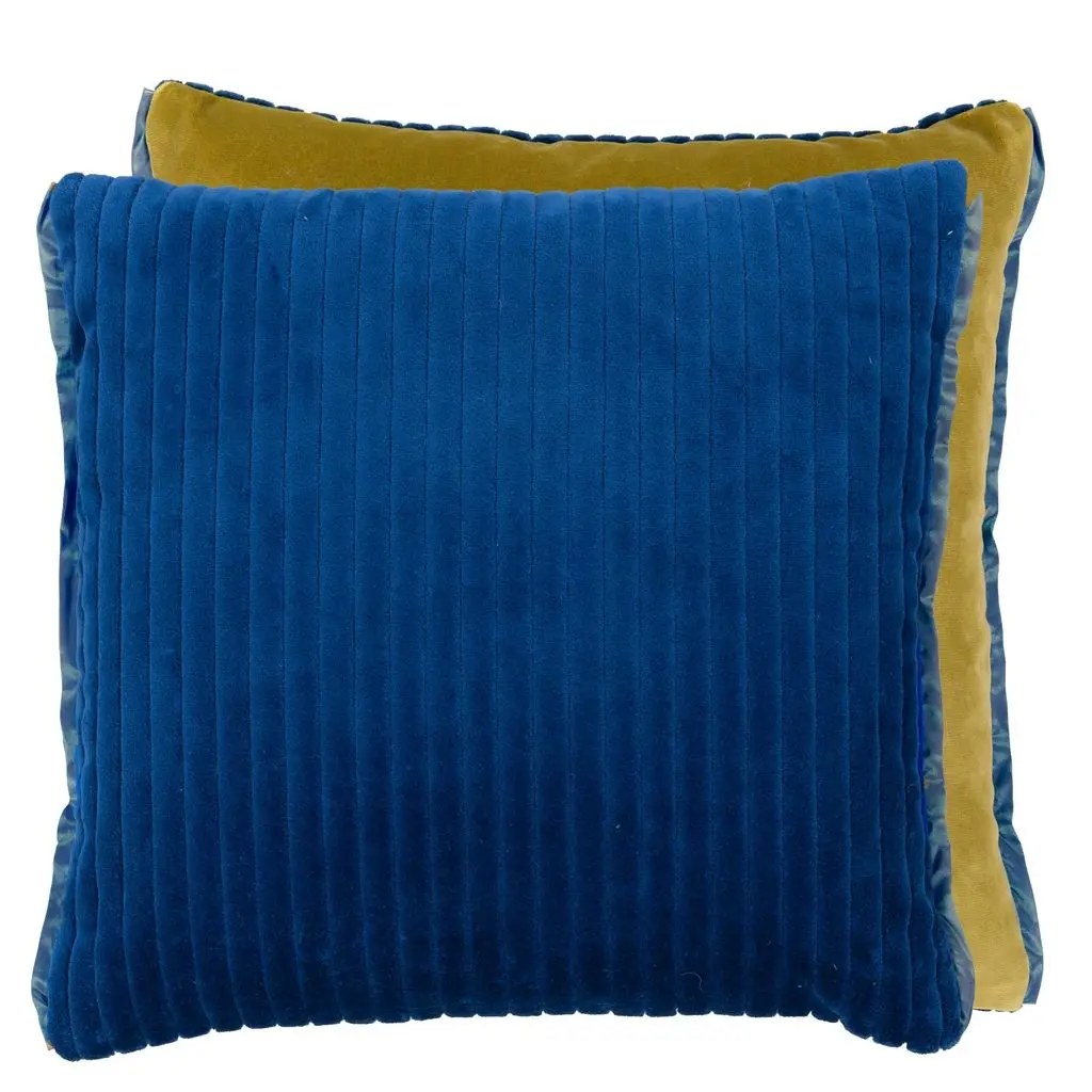 Cassia Cord Indigo Velvet Cushion