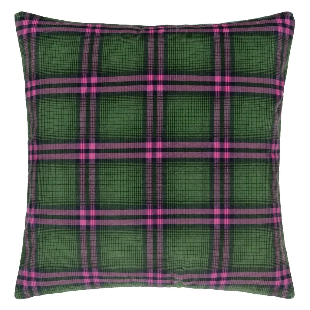 Gertrude Rose Fuchsia Velvet Cushion - Designers Guild