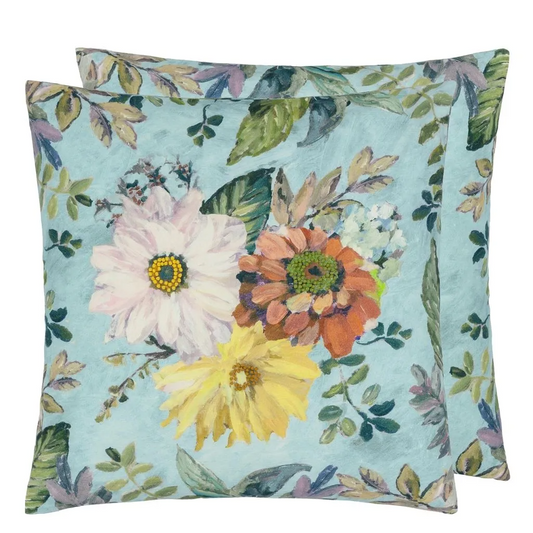 Glynde Eau De Nil Cotton/Linen Cushion - Designers Guild