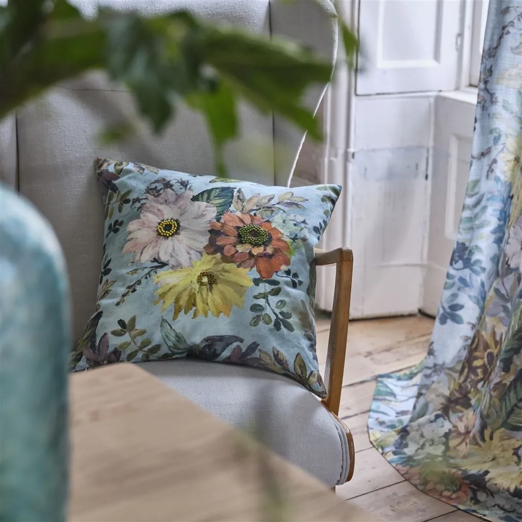 Glynde Eau De Nil Cotton/Linen Cushion - Designers Guild