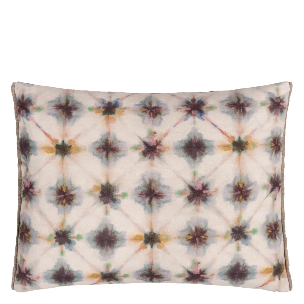 Shibori Slate Cotton Cushion - Designers Guild