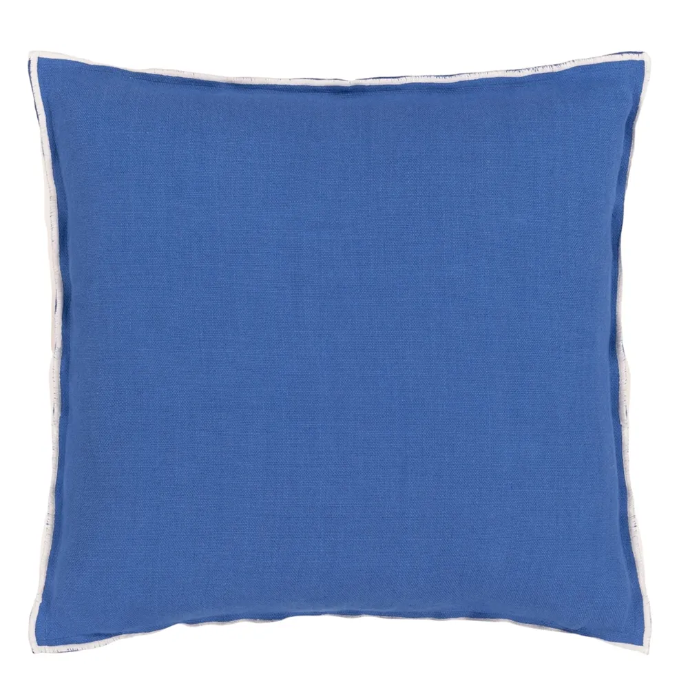 Brera Lino Lagoon & Alabaster Linen Cushion - Designers Guild