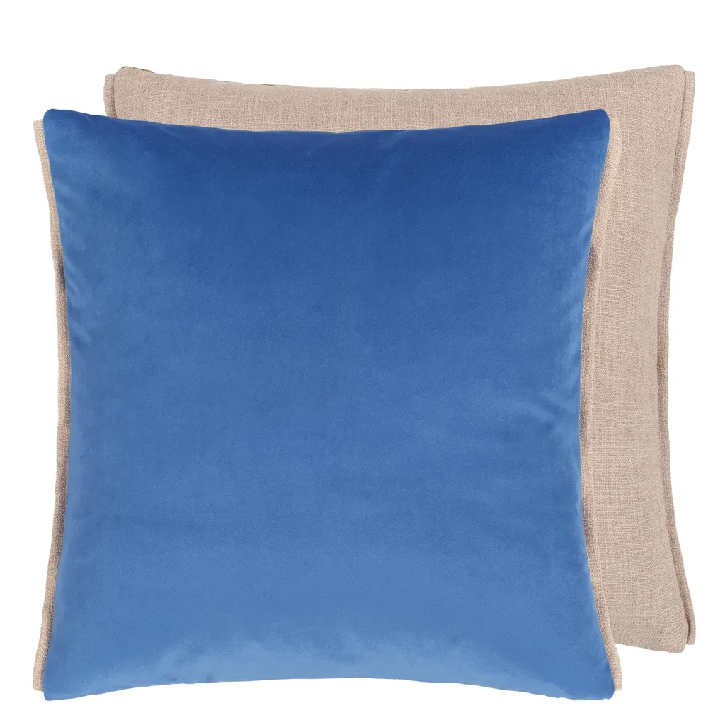 Velluto Cobalt Velvet Cushion - Designers Guild