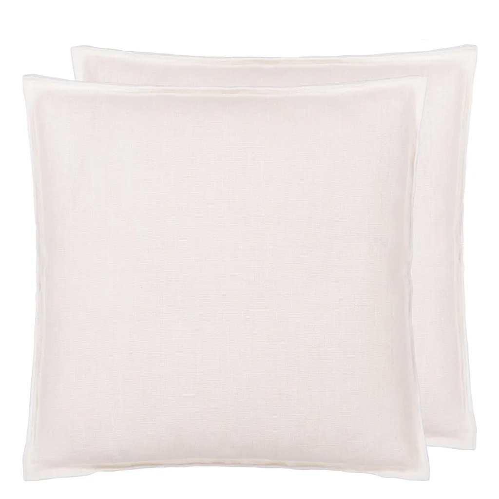 Brera Lino Alabaster & White Linen Cushion - Designers Guild