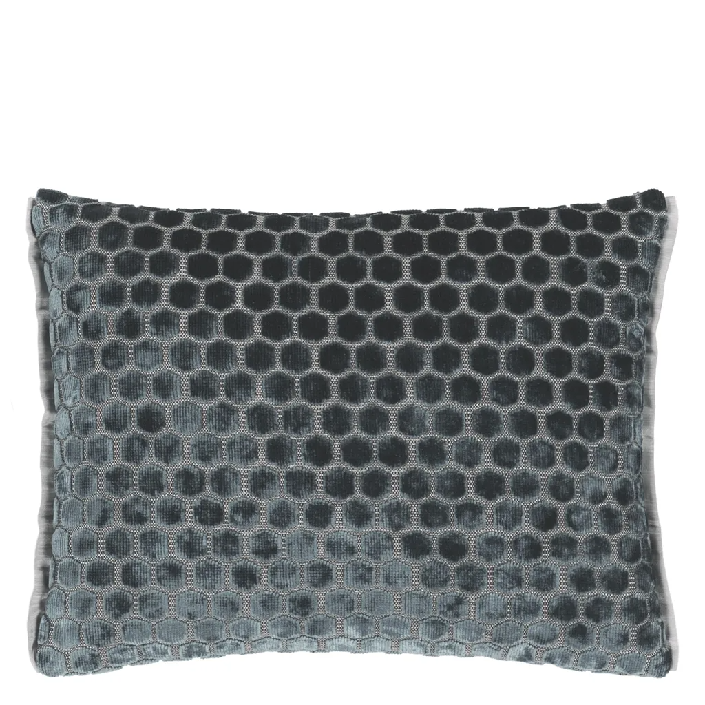 Jabot Moonstone Velvet Cushion - Designers Guild