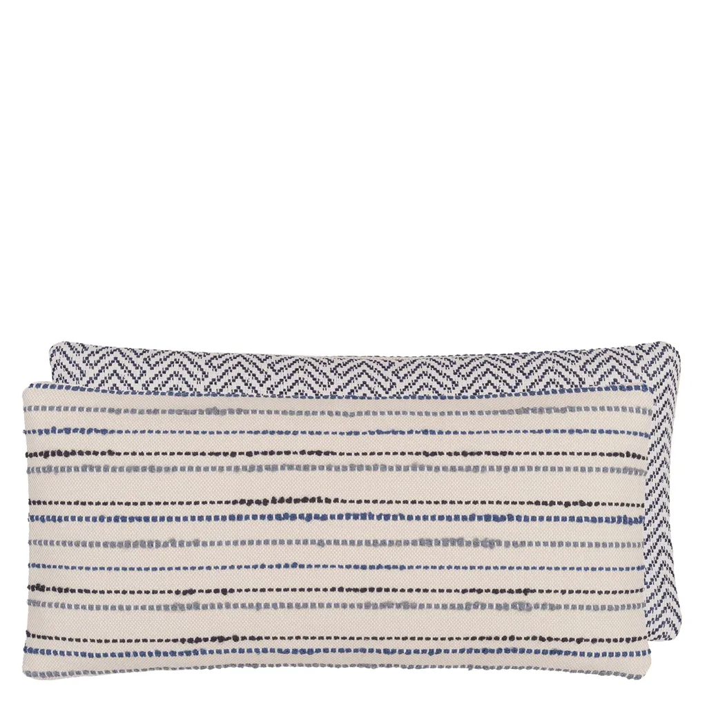 Saldes Indigo Outdoor Cushion - Designers Guild