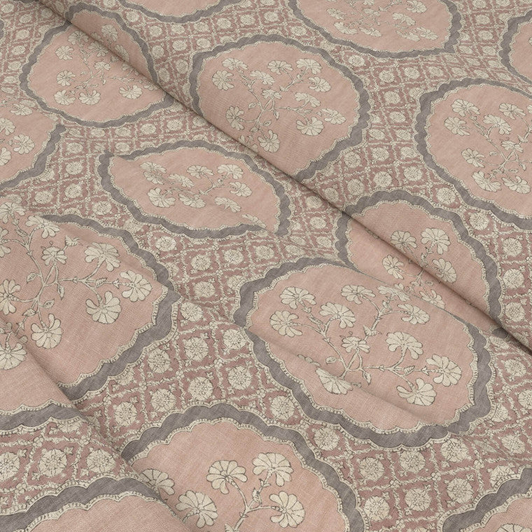 CELESTE Blush Linen Mix Fabric - Warner House