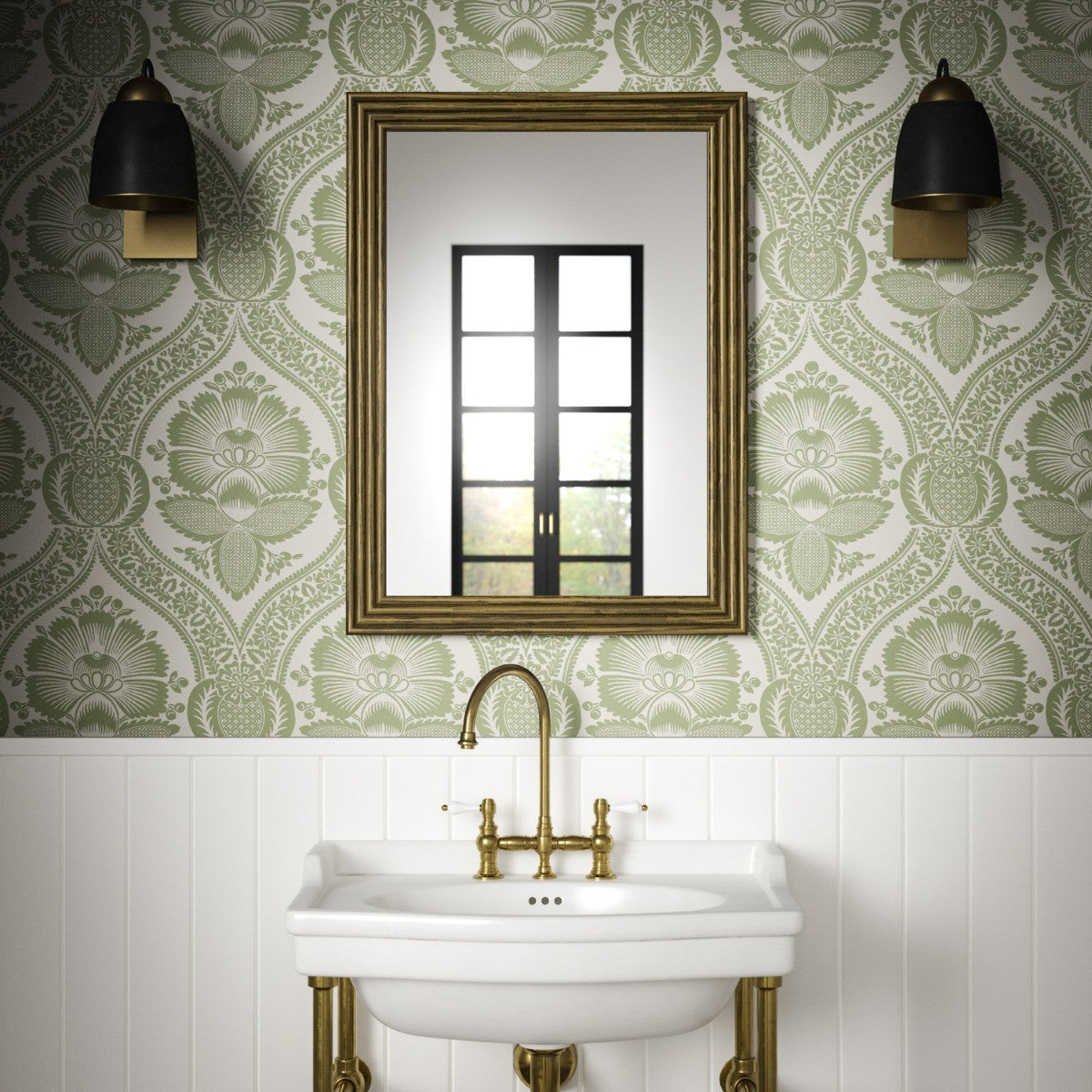 CHARTWELL Olive Wallpaper - Warner House