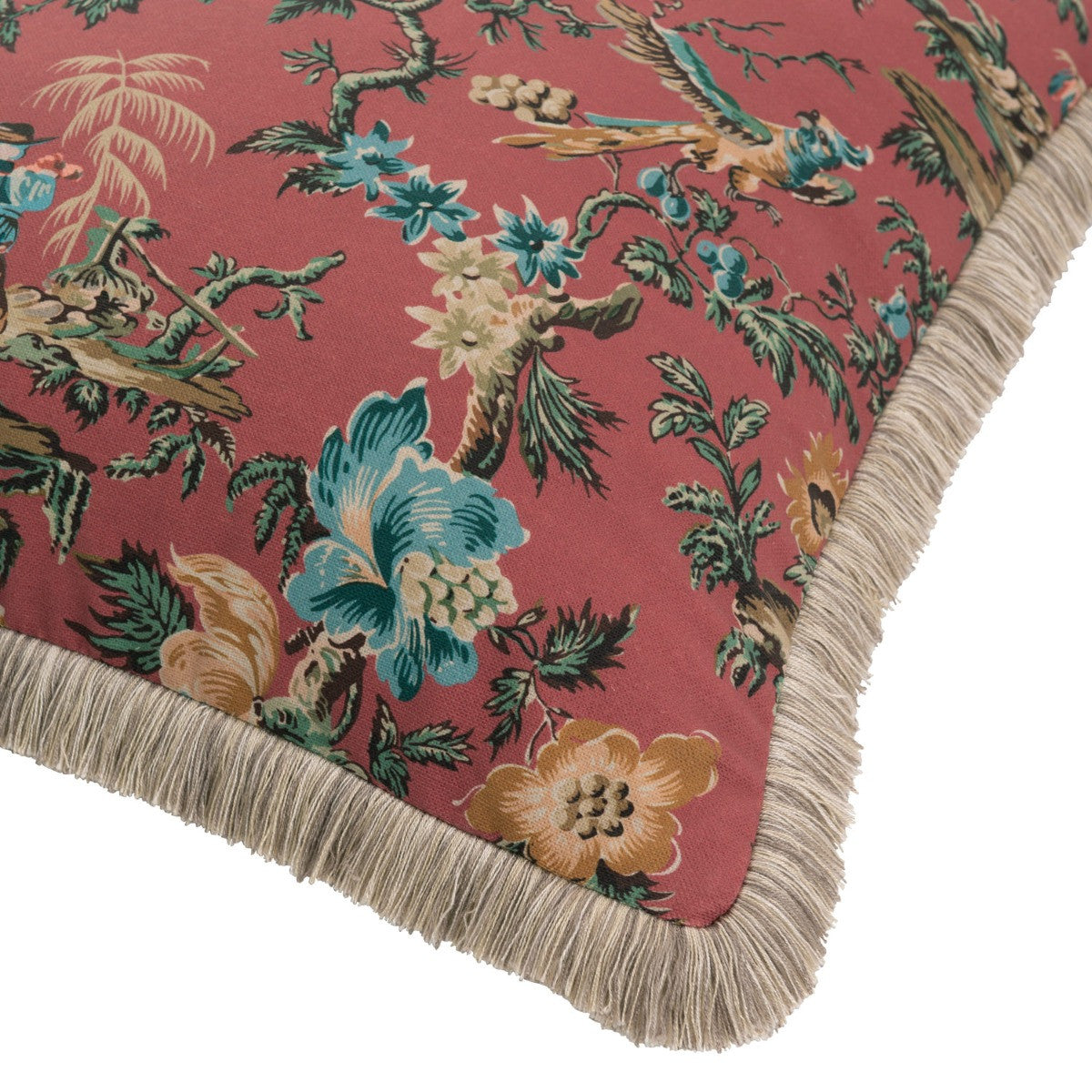 CHINESE GARDEN Cinnabar Linen Mix Cushion - Warner House