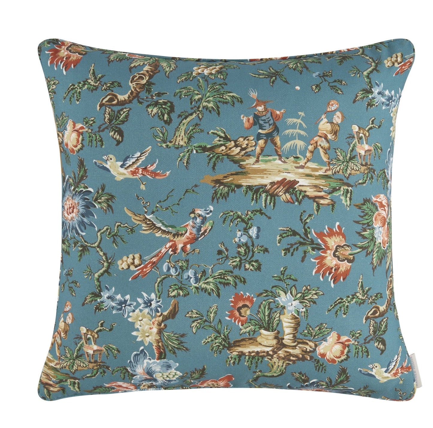 CHINESE GARDEN Teal Outdoor Cushion - Warner House