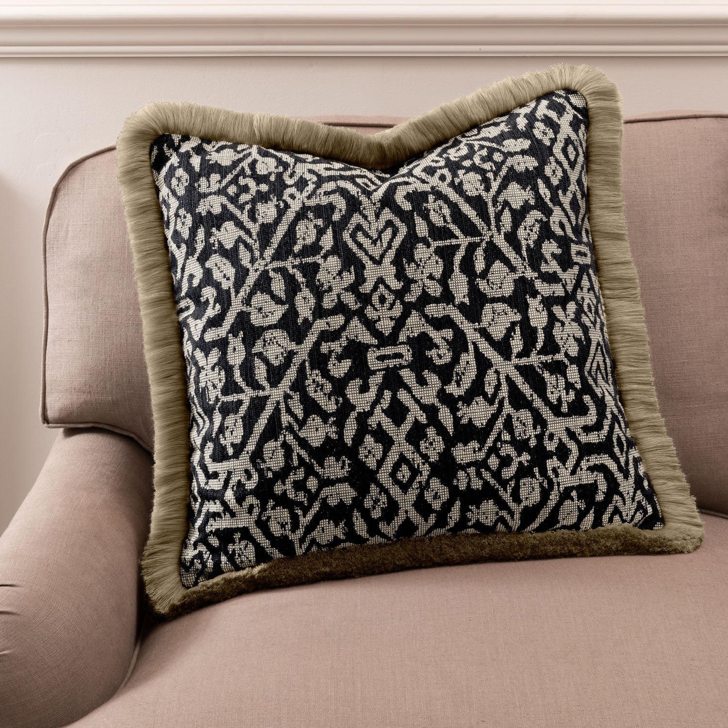 CUSCO Charcoal Woven Cushion - Warner House